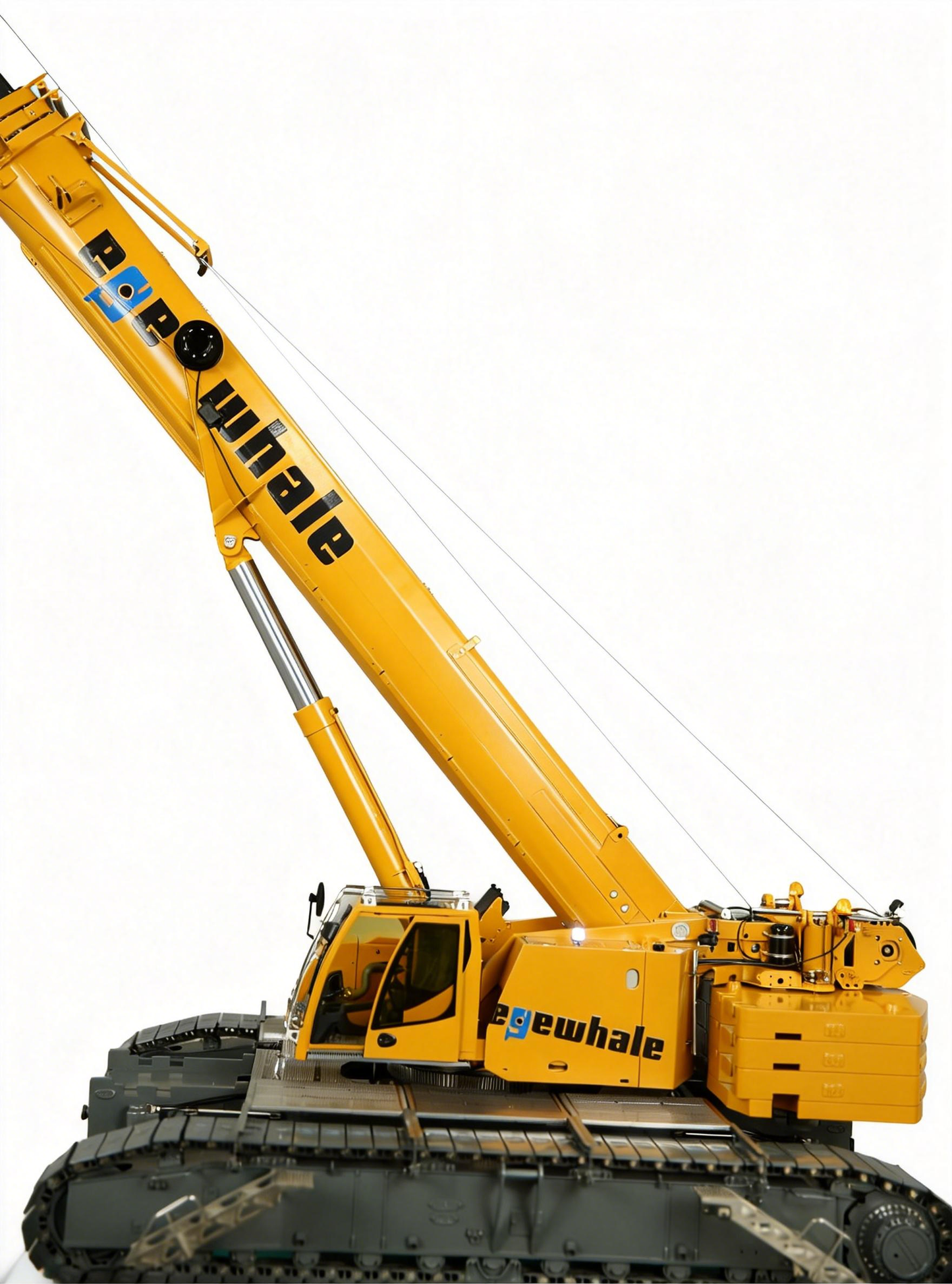 Pre-Order Eyewhale 1/14 Metal Remote Control Hydraulic Telescopic Crawler Crane Truck RC Hoist Model Brushless ESC Frsky Radio 5D Joystick