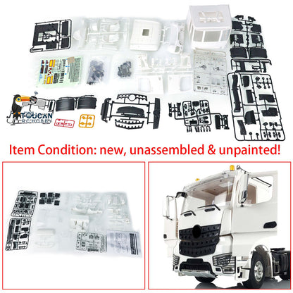 Plastic Cabin Body Shell Set for 1/14 RC Tractor Truck