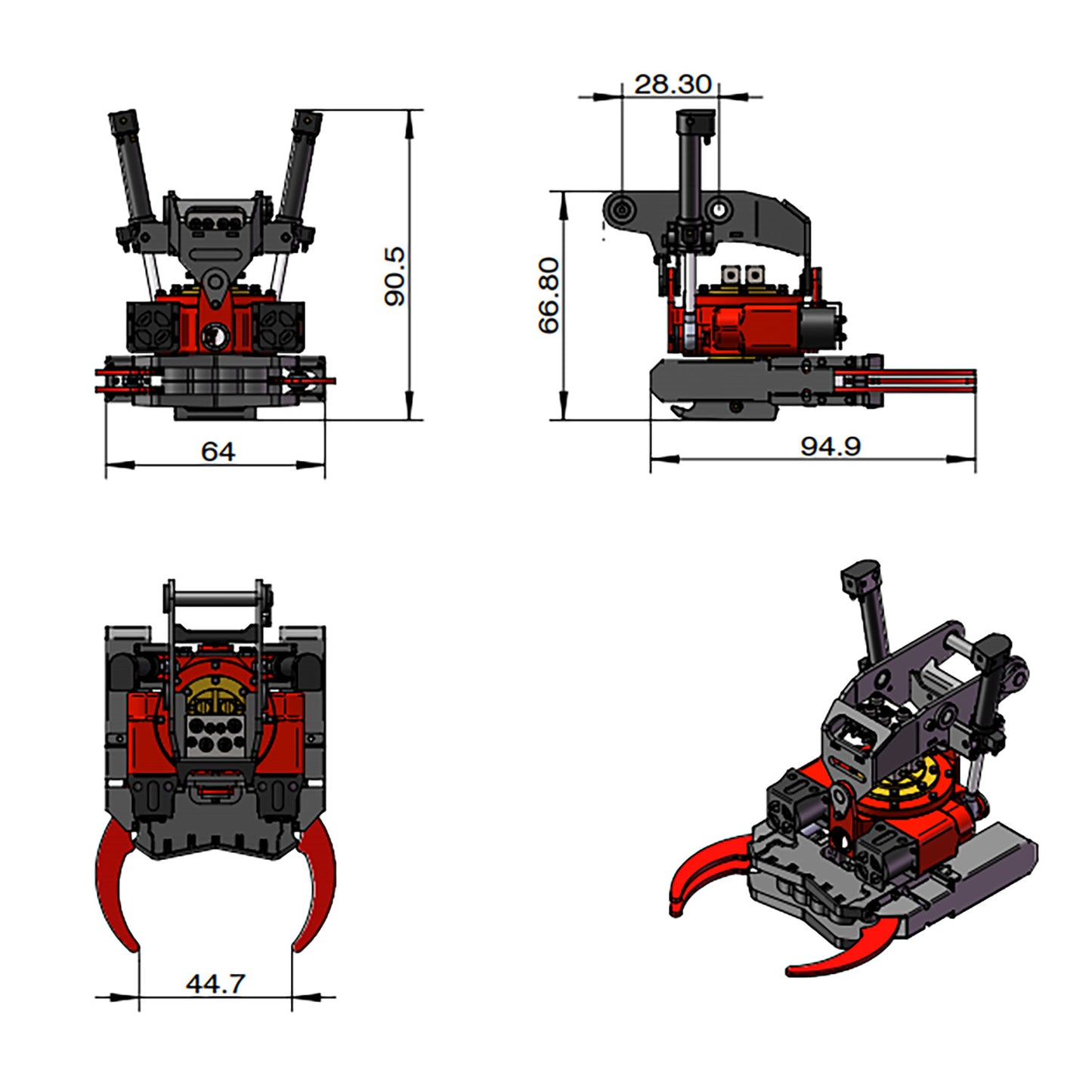 Metal Wrist Quick Release Coupler for LR914 PRO MAX 1/14 RC Hydraulic Excavator Remote Control Digger PL18EV LITE Radio Battery