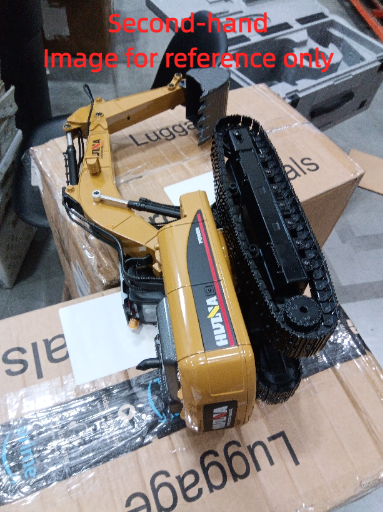 Second Hand US Stock HUINA New Upgrade 580 1/14 Metal Excavator Model Engineering Vehicle Electric Ball Grabber 360 Rotating Shear Claw Sound Lights