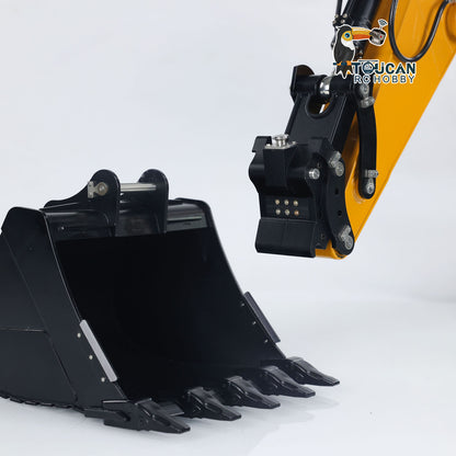1/14 RC K980 Excavator quick release bucket system with manual attachment design