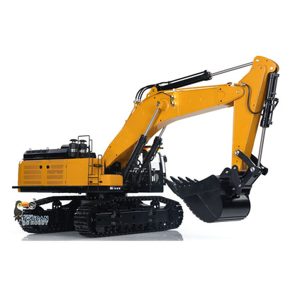 1/14 RC K980 Hydraulic Excavator front angle with metal tracks and realistic excavator appearance