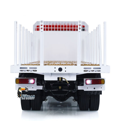 1/14 RC LS 6x4 Flatbed Truck rear view with fence cargo bed and detailed structure