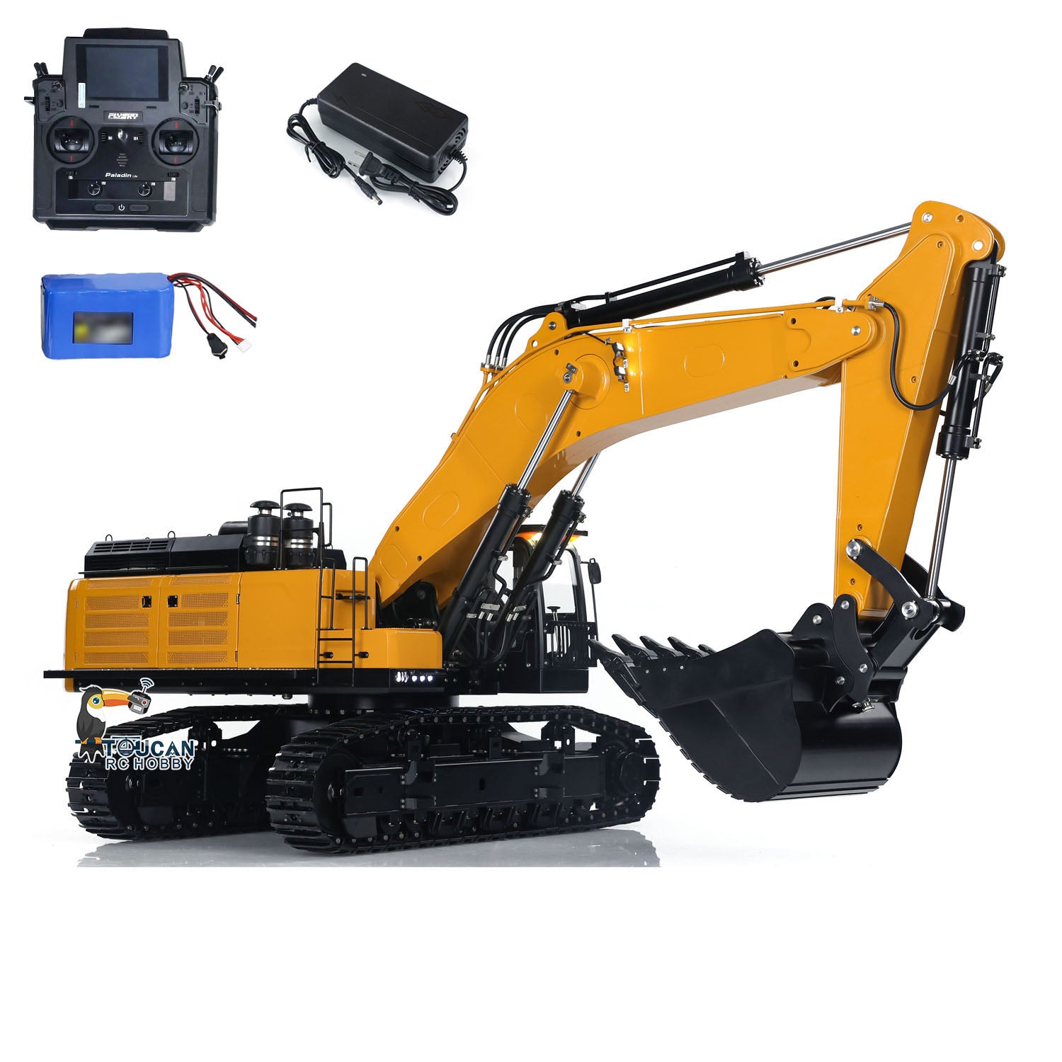 1/14 RC Metal K980 Excavator with remote controller battery charger and hydraulic system accessories