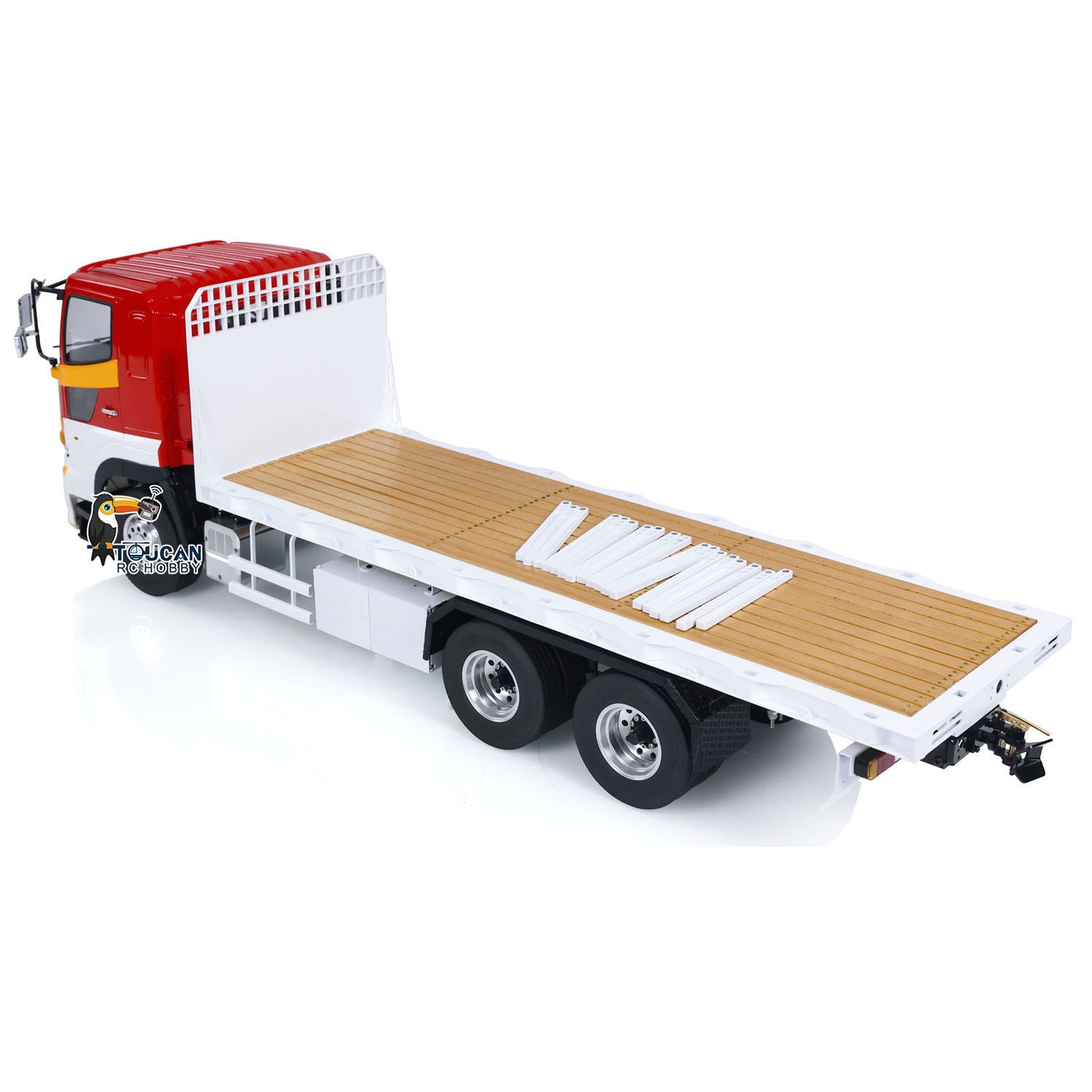 1/14 RC Metal LS 6x4 Cargo Truck left rear view with realistic truck body and chassis