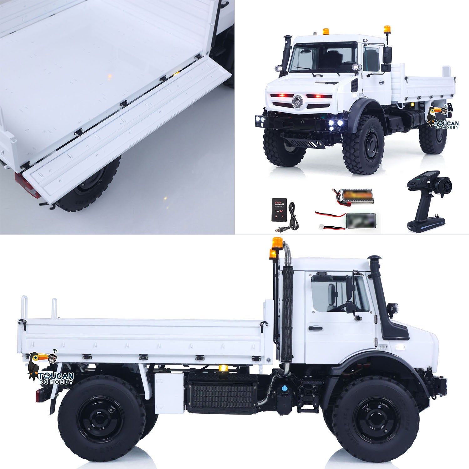 1/14 RC Metal U4023 Truck CNC machined full metal body and cab detail with opening doors