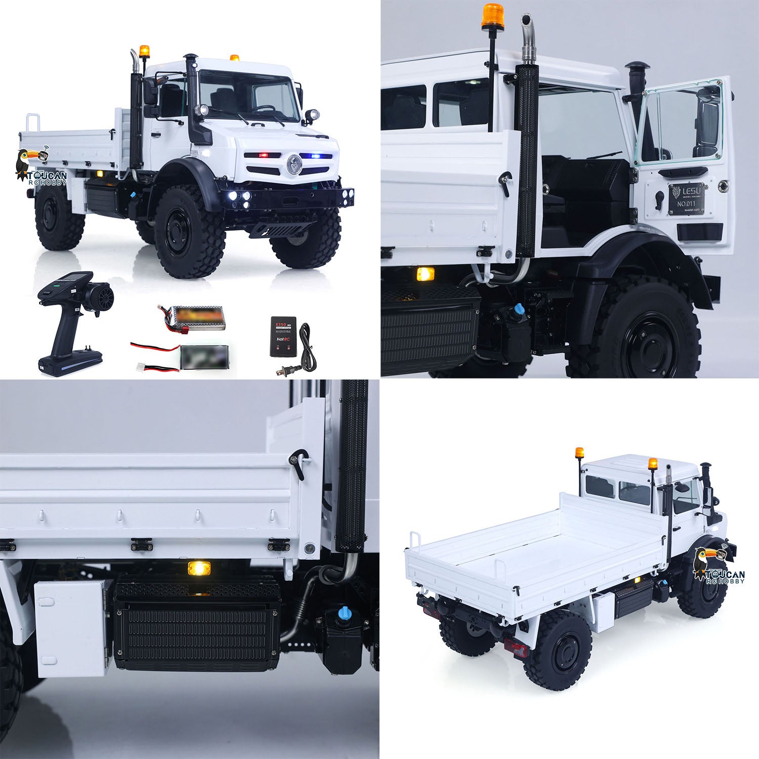 1/14 RC Metal U4023 Truck detachable stainless steel cargo bed with three point mounting structure