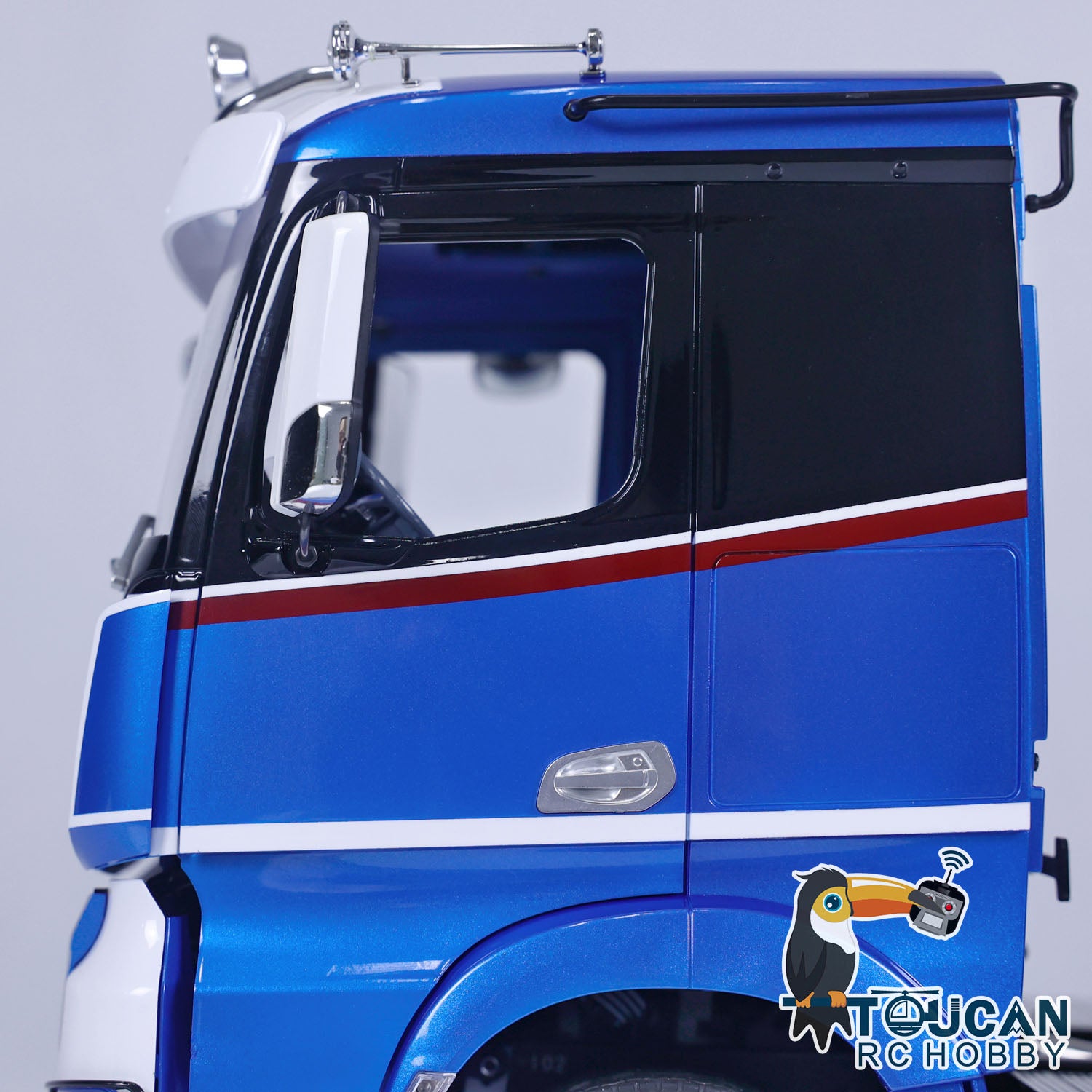 1/14 RC TOUCAN 201911 Style Truck cab side detail with realistic metal body and painted finish