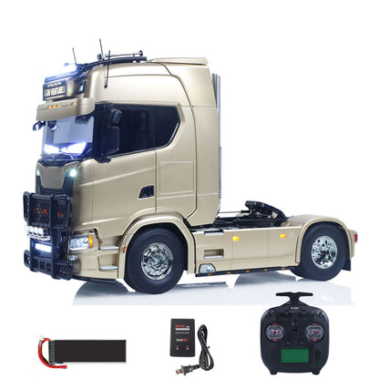 1/14 RC TOUCAN Tractor Truck right front view with light sound system and realistic details