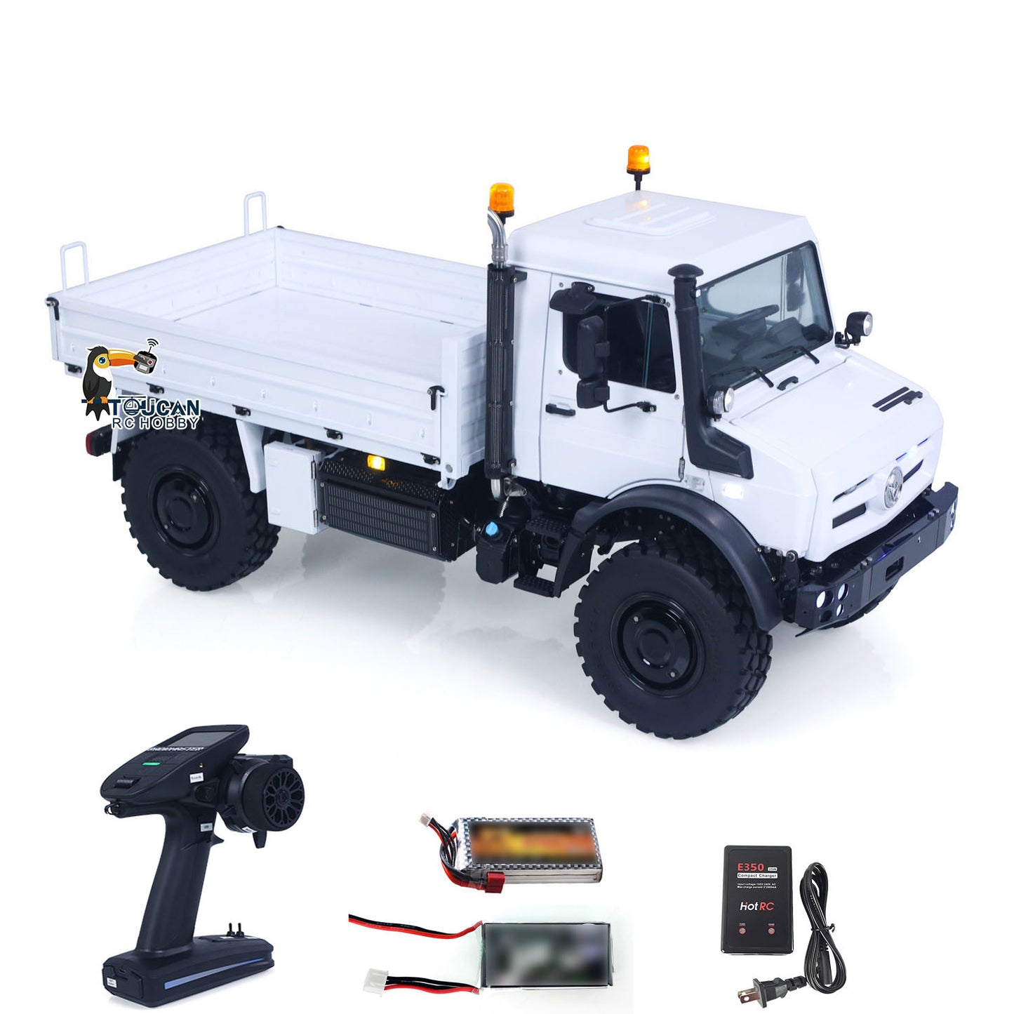 1/14 RC U4023 Metal 4x4 Remote Control Truck side view with 3 speed gearbox system