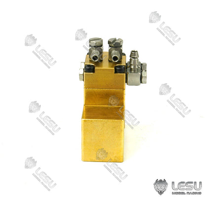 1/2/3/4/5/6/7 Channel Directional Valve LESU Hydraulic Brass Reversing Valve for 1/14 RC Model