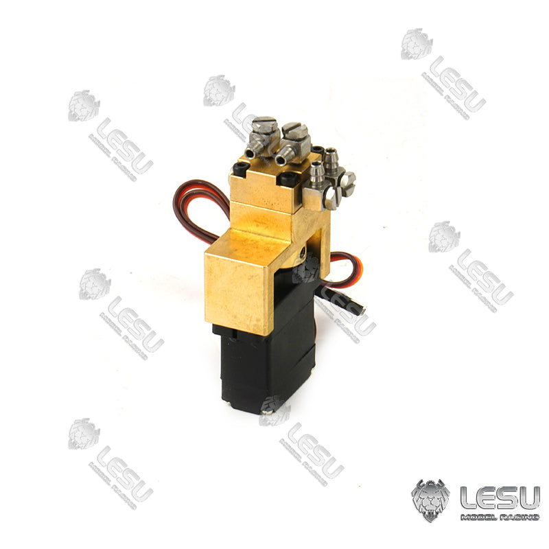 1/2/3/4/5/6/7 Channel Directional Valve LESU Hydraulic Brass Reversing Valve for 1/14 RC Model