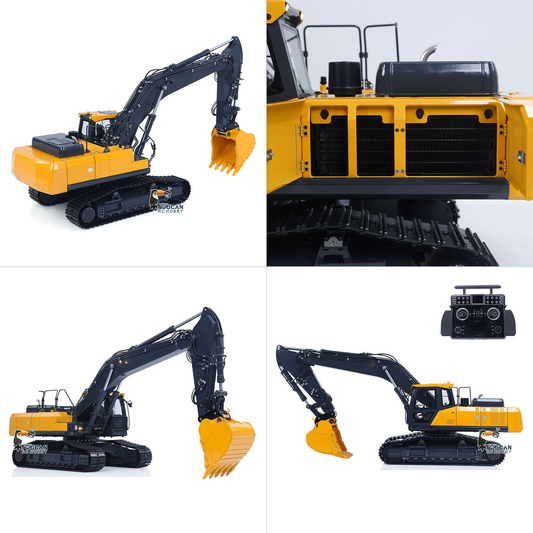Metal 1/14 Super Frog Remote Control Hydraulic Excavator E400 Pro 9CH Valves RC Digger Stainless Steel Arm Frsky XE Radio
