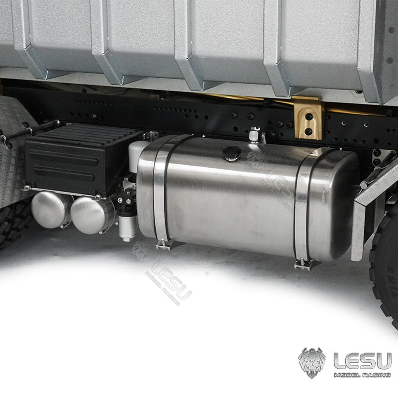 2Speed LESU Remote Control Hydraulic Roll on off Dumper Crane 1/14 RC Tipper Lock Differential Axle Metal 8X8 Chassis Gerabox