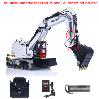 LESU 1/14 Aoue Metal ET26L Painted Assembled RTR Hydraulic Three-section RC Excavator B0012 With Crystal Display