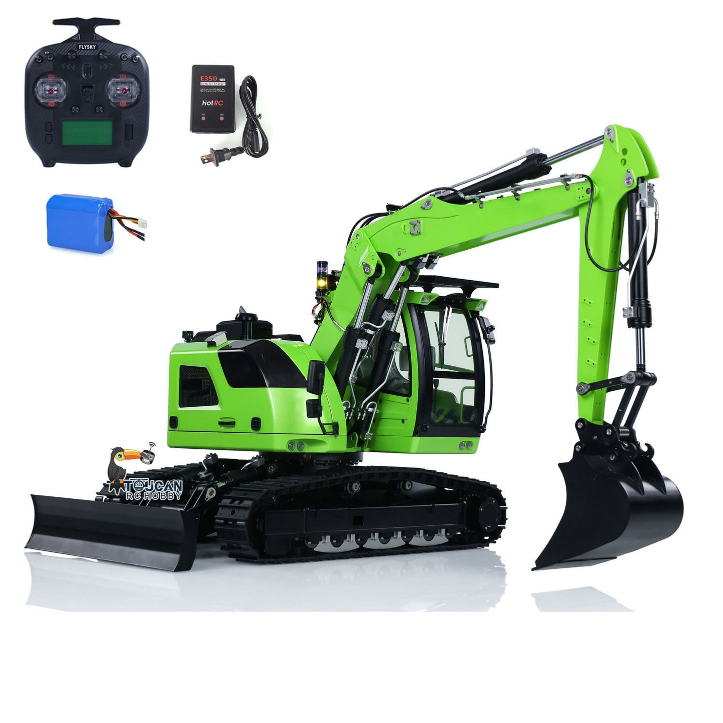 CUT Model 1/14 RC Hydraulic Excavator LR 914 Metal Remote Control Digger Model 5ways Valve RTR Construction Car ST8 Radio Battery