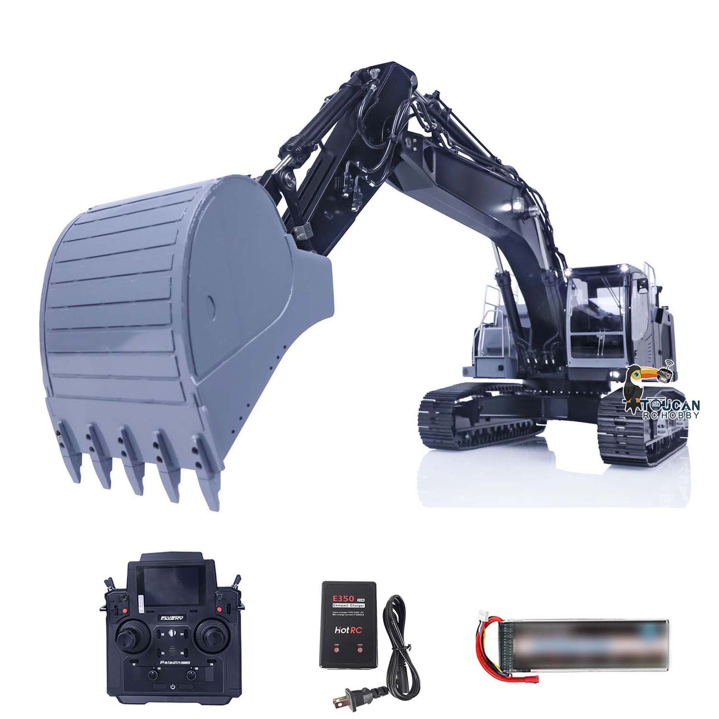 LESU 1/14 Aoue Metal Painted Assembled RTR LR945 Hydraulic RC Excavator Digger B0016