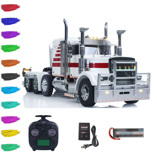 TAMIYA 8X4 1/14 Remote Control Tractor Truck 56344 Grand Hauler TOUCAN Mid Lift Axle Chassis Suspension Flysky Radio Smoke Unit