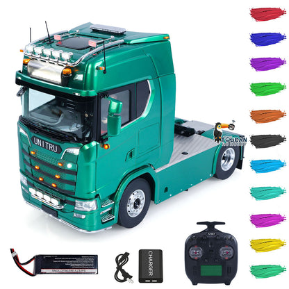 TOUCAN 1/14 4x4 Metal Chassis RC Tractor Truck Z008 2Speed Gearbox Magnetic High Roof Chassis Suspension Smoke Light Sound RTR