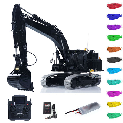 LESU Aoue ZX490 Metal 1/14 Remote Control Hydraulic Excavator Upgraded Heavy RC Digger Flysky Paladin PL18EV Lite Sound Smoke