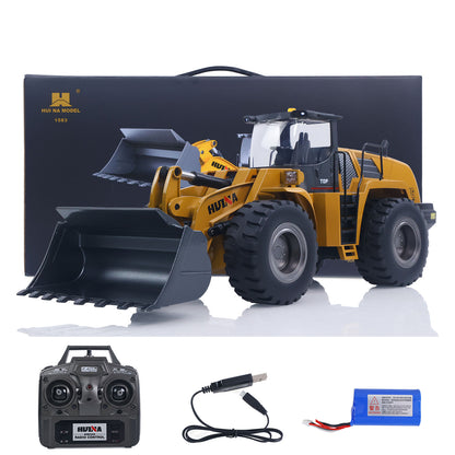 US STOCK 1/14 HUINA Toys 2.4G Radio Controlled Loader 1583 Electric Lifting System Lights Sound RC Construction Vehicles Assembled