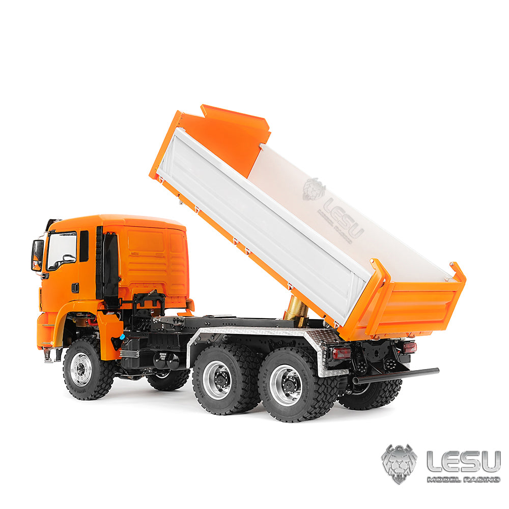 LESU TGS 1/14 RC Hydraulic Dump Truck 6x6 Metal Remote Control Dumper Car Model