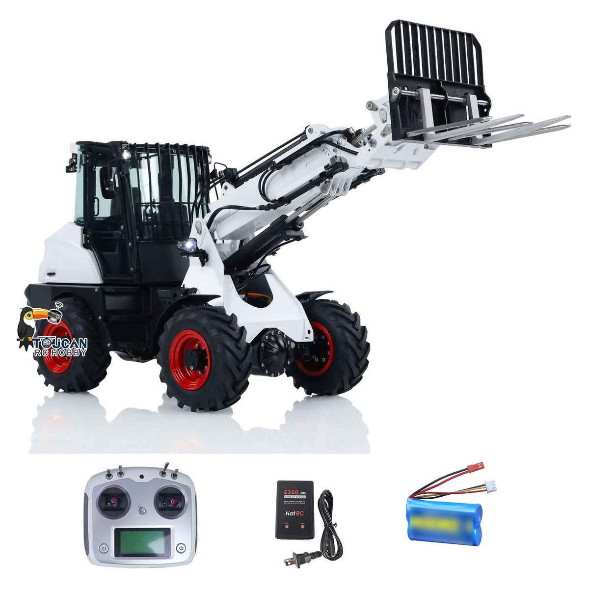 LESU RTR 1/14 Hydraulic RC Telescopic Arm Car Metal Loader AT1050 Forklift Truck