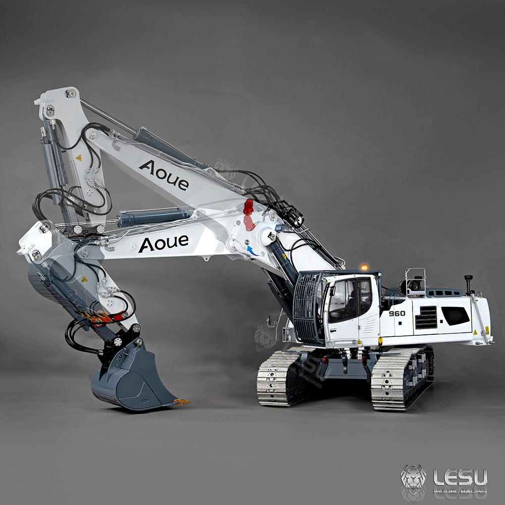 Heavy Machine 1/14 RC Full Hydraulic Excavator LESU LR960 Construction Digger