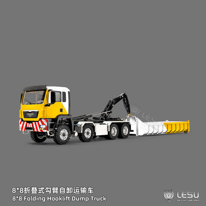 Deposit New Product Pre-order LESU 1/14 Metal 8x8 Roll-Off Truck Full Dump RC Construction Vehicle