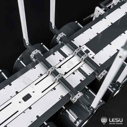 LESU 1/14 Metal Log Semi Trailer RC Wood Transport Car Light Electric Lifting Leg Servo-Controlled Drum Brake for TAMIYA Tractor