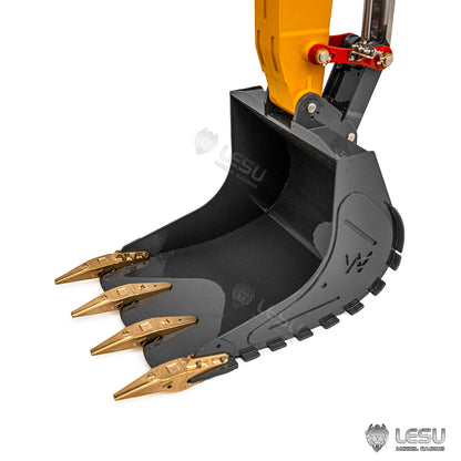 926MM Metal 3 Arms LESU 1/14 RC Hydraulic Excavator LR956 Remote Control Digger Model Vehicle Dual Pump System 7CH Valve Light