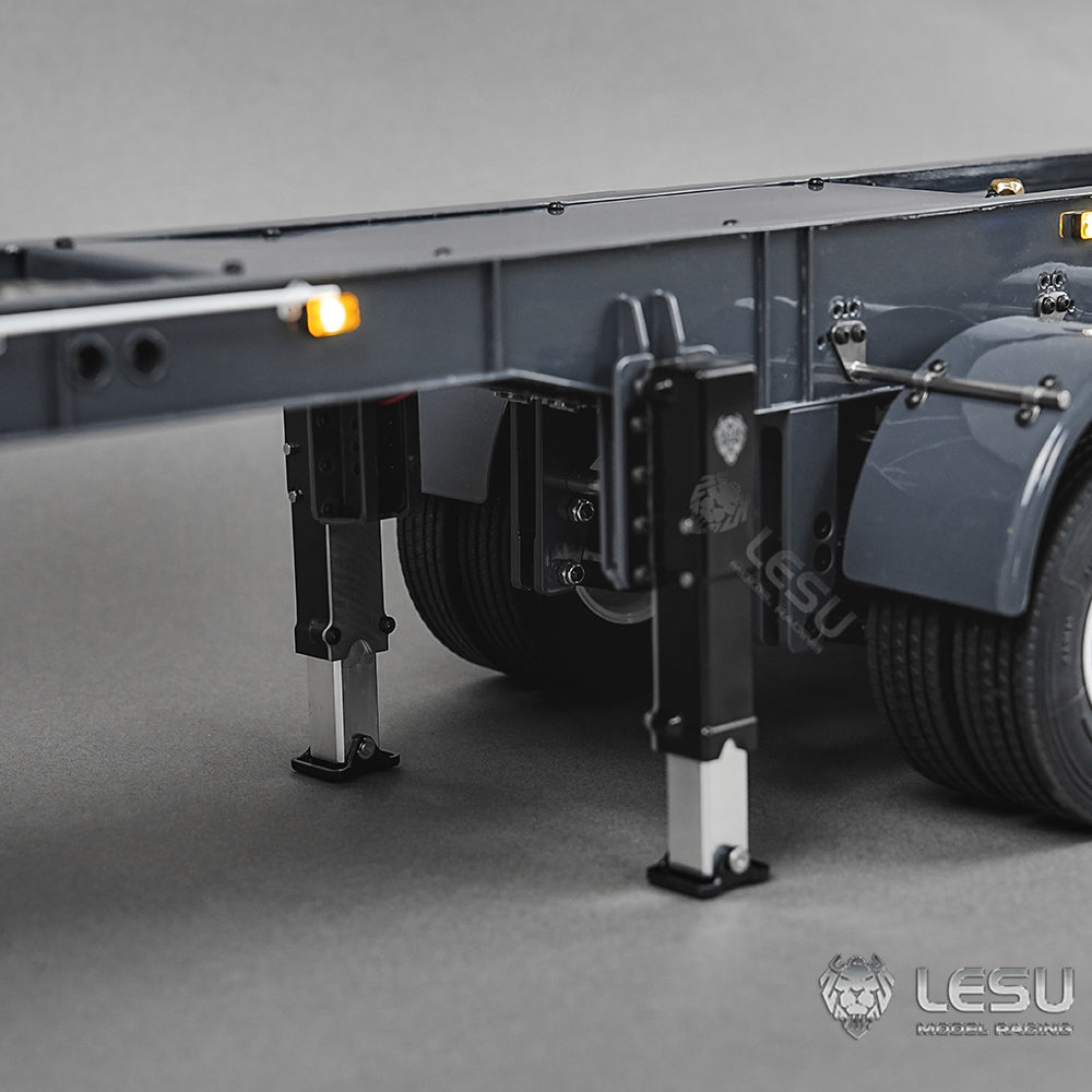 Metal LESU 3Axles 1/14 Hydraulic Dump Trailer for RC Tractor Truck DIY TAMIYA Radio Controlled Lorry Car 1851 3363 R470 770S