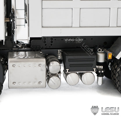 Metal 1/14 Scale LESU 6*6 Radio Controlled Hydraulic Dumper Truck 2Speed Gearbox Sound Light System Motor Servo ESC for Tipper