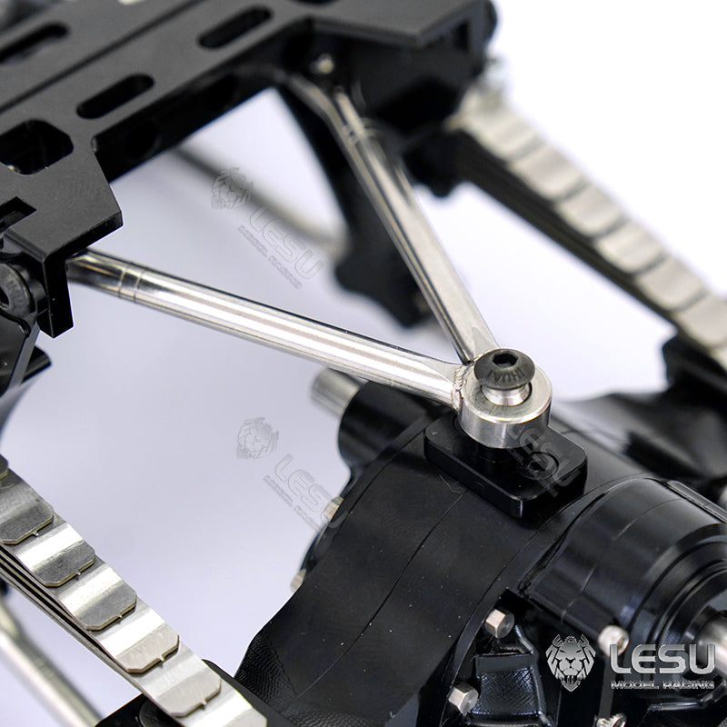 LESU Metal Rear Suspension Set Pneumatic Suspension for TAMIYA 1/14 RC Truck Axles DIY