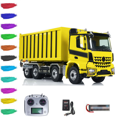 LESU 1/14 Hydraulic RC Dump Truck Metal Roll On/Off Tipper Waste Bin Car RTR I6S