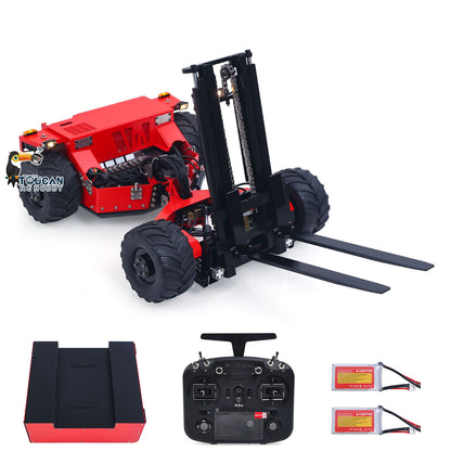 Super Frog Metal 1/14 Hydraulic Remote Control Foldable Forklift BM214 5 Valves Lights Sounds Frsky Radio Battery Storage Box