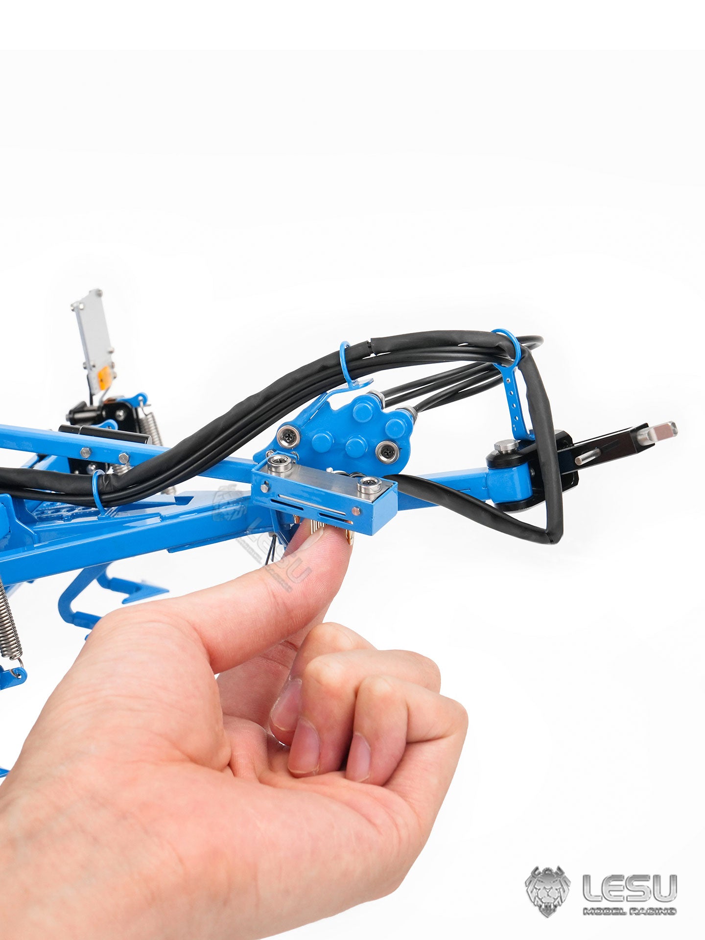 LESU Metal K500 Seedbed Pre-sowing Soil Preparation Machine Planter Plough for 1/14 RC Hydraulic Tractor Car AOUE 1050 Model