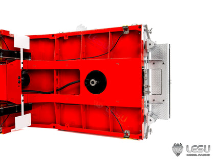 LESU Metal 1/14 RC Trailer A0054 Hydraulic Lifting Tailboard 4 Axles Steering Available for DIY RC Tractor Truck Lorry Car Model Lights