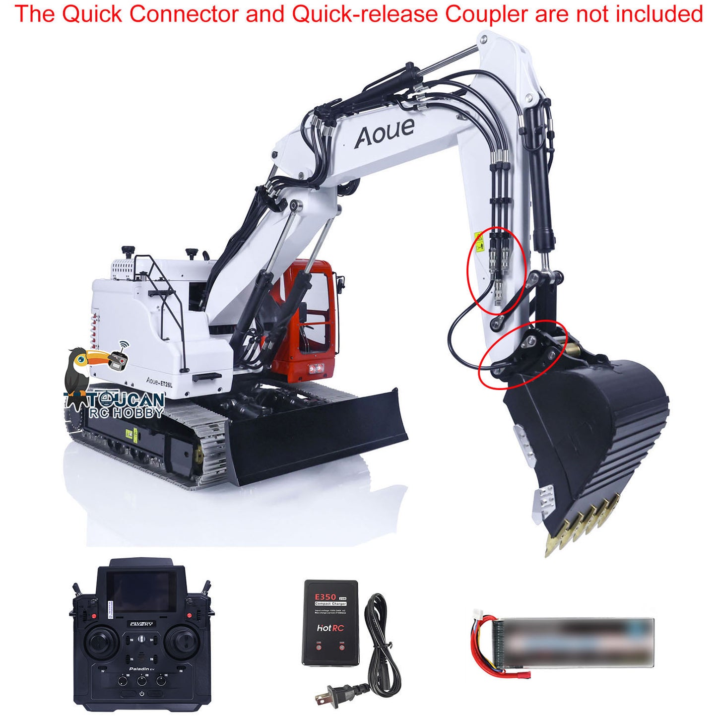 LESU 1/14 Aoue Metal ET26L Painted Assembled RTR Hydraulic Three-section RC Excavator B0012 With Crystal Display