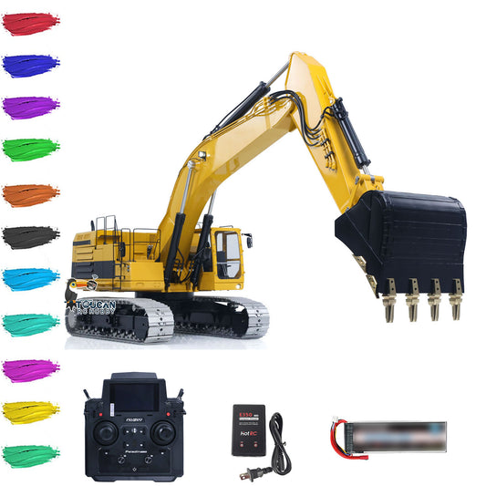LESU 1/14 Hydraulic RC Excavator C374F Remote Control Digger Heavy Construction Car Flysky Paladin PL18EV LITE Radio 6CH Valve