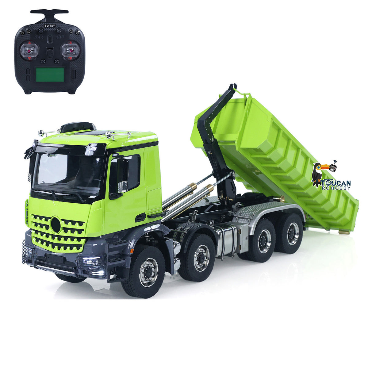 TOUCAN RC HOBBY LXY 1/14 8x8 Metal Hydraulic RC Dumper Tipper Car Radio Control Full Dump Trucks with Standard Bucket Hobby Model DIY PNP