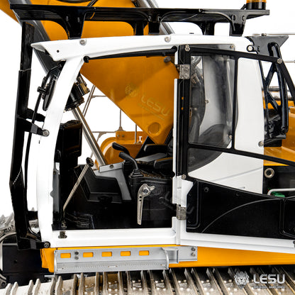 LESU 1/14 RC Hydraulic Excavator LR956 Metal 3 Arms Digger Model 4+3CH Valve Dual Pumps Light Flysky PL18EV LITE