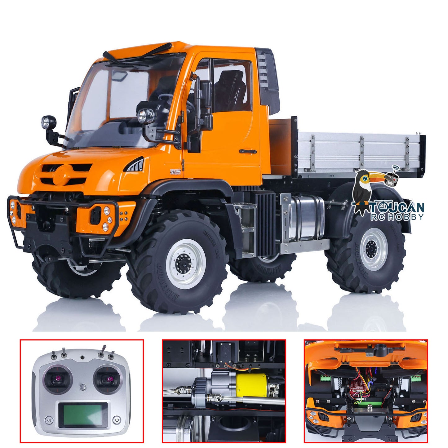 Voiture tout-terrain Rock Crawler assemblée peinte à l'échelle 1/10 U423 4X4 avec godet en métal