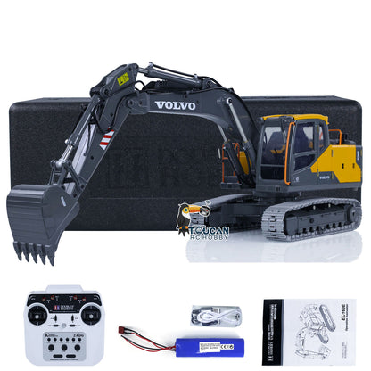 US STOCK 1:14 RC Excavator Double E E010 EC160E Full Alloy Metal Engineering Vehicle Toys