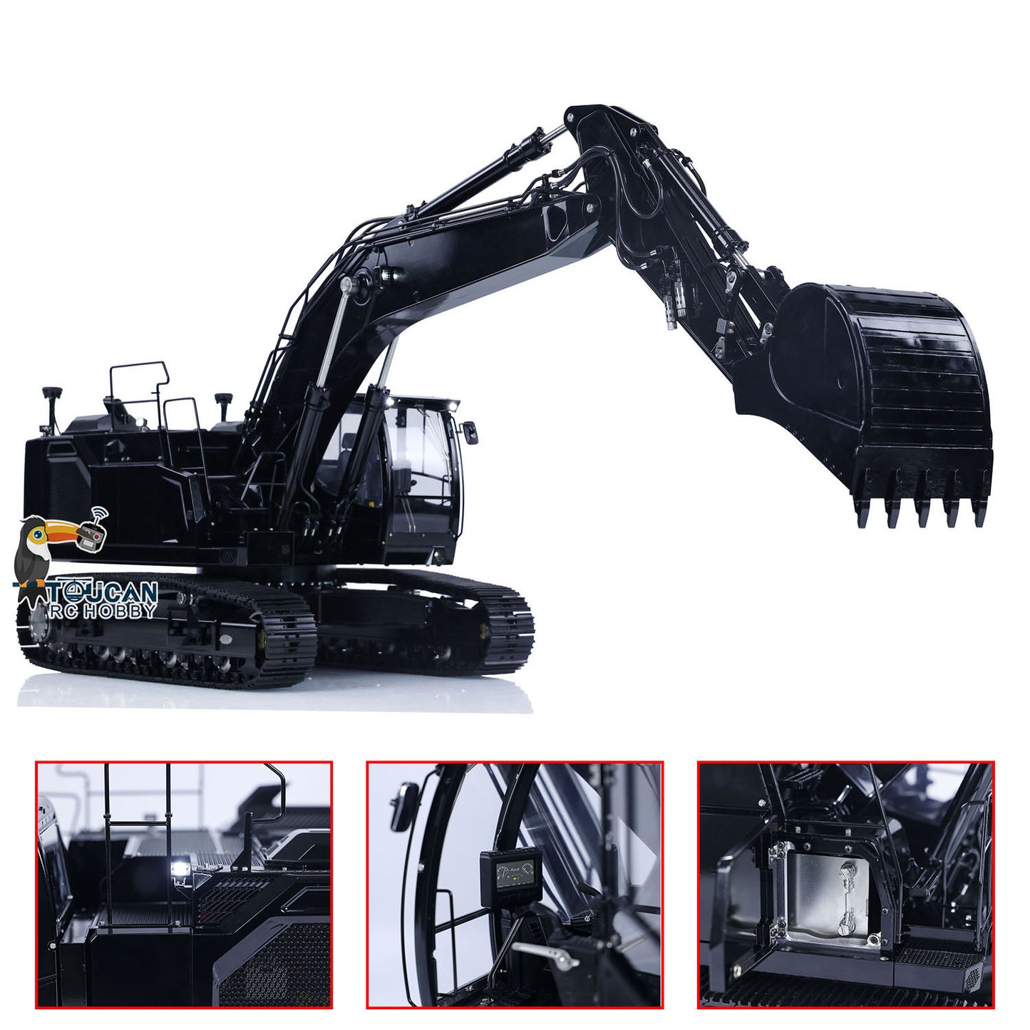 LESU 1/14 Aoue Metal Painted Assembled LR945 Hydraulic RC Excavator Digger B0016 With Quick Connector Coupler