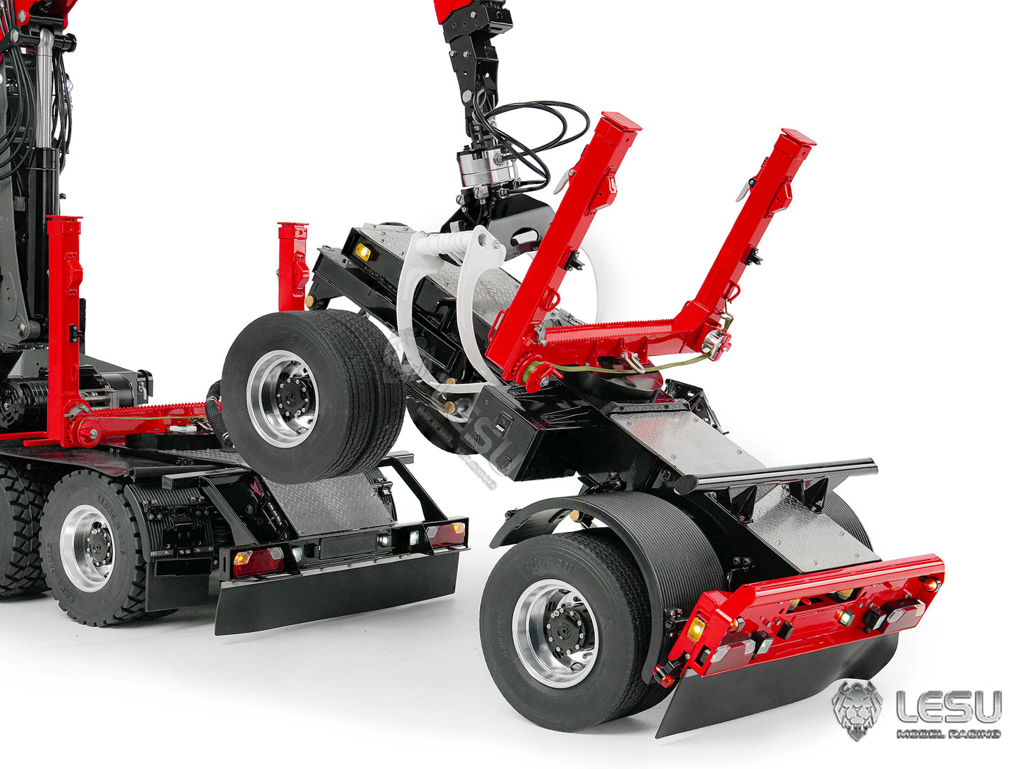 Deposit New Product Pre-order LESU 1/14 Metal RC Logging Truck Hydraulic Crane Tractor Lorry