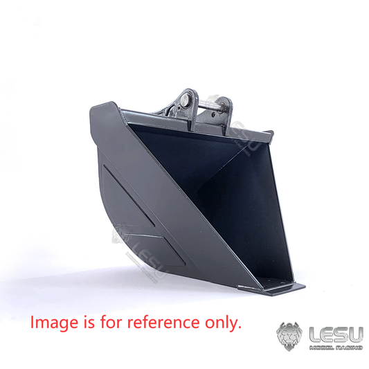 Second Hand US Stock LESU Painted Metal Trapezoid Narrow Bucket for 1:14 Hydraulic RC Excavator ET35