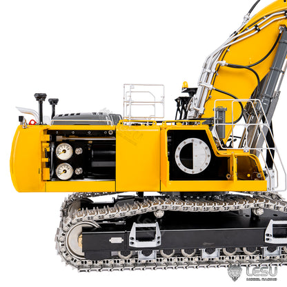 Metal LESU 1/14 RC Hydraulic Excavator 2 Arms LR956 Remote Control Digger Model 4MPA Dual Pumps Light 3S Battery PL18EV LITE