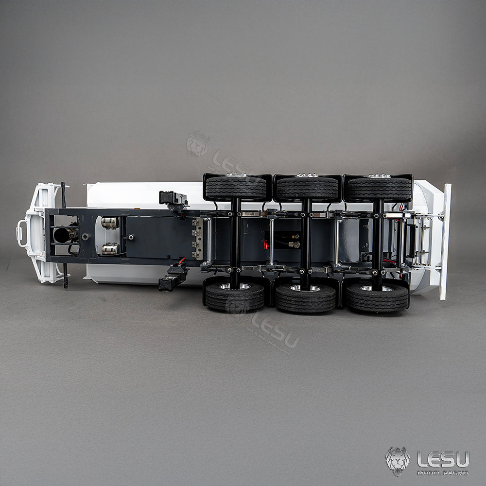 3Axles LESU Metal 1/14 RC Hydraulic Dump Trailer for DIY TAMIYA Tractor Truck Radio Controlled Lorry Car Vehicle R620 770S FH16