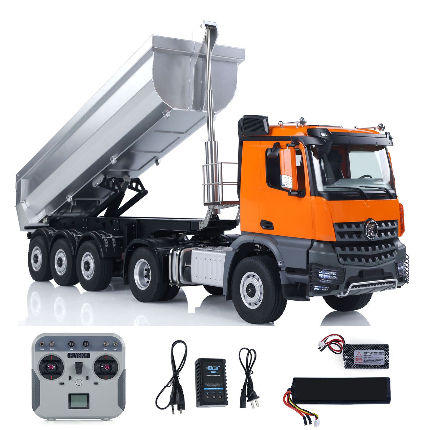 Fast Shipping Kabolite 1/14 4X4 RC Tractor Truck 3Axles Electric Lifting Dump Trialer RTR Car